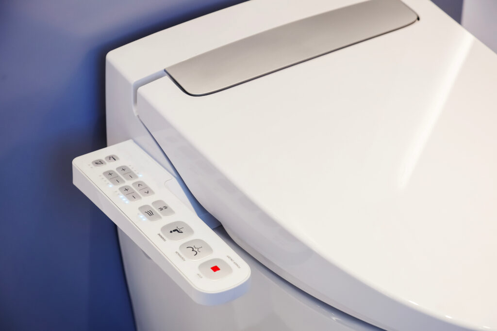 Control panel of a smart toilet