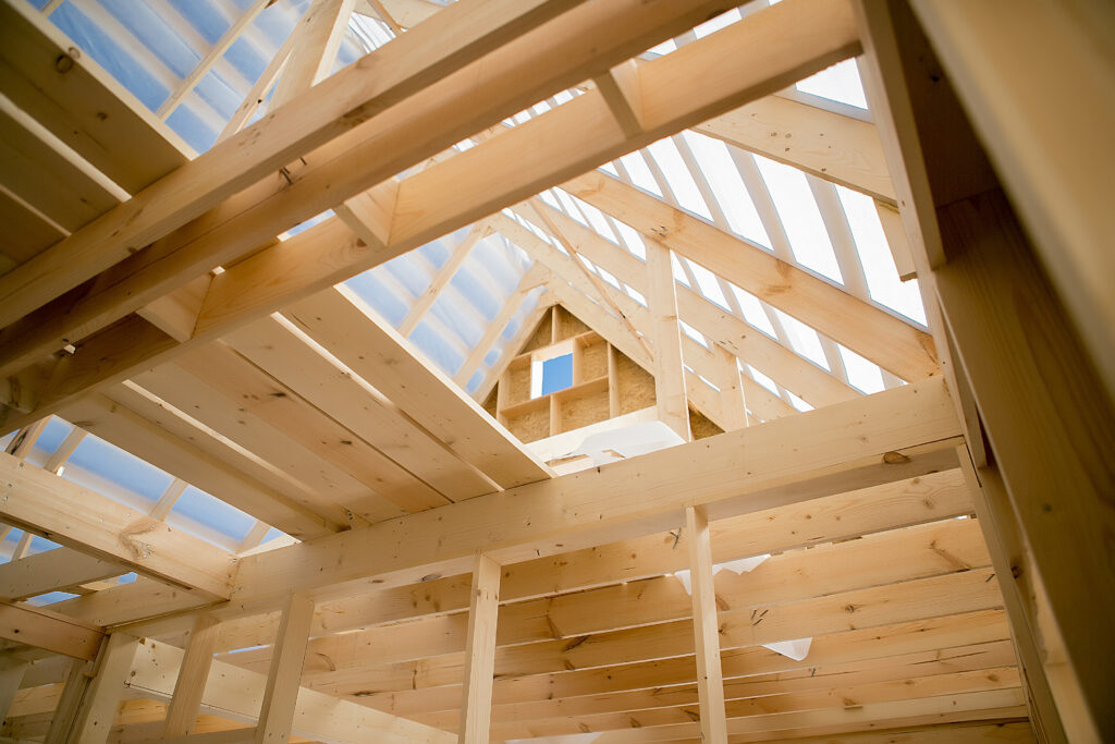 Construction of a wooden house