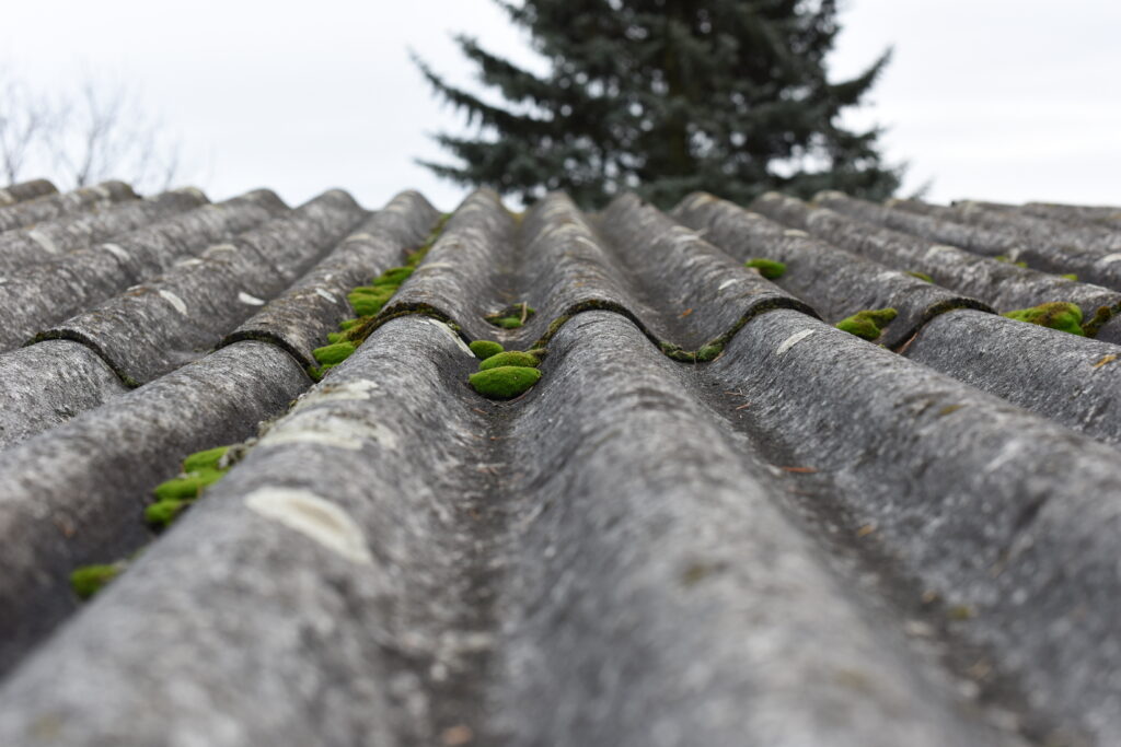 Grey asbestos roof texture background