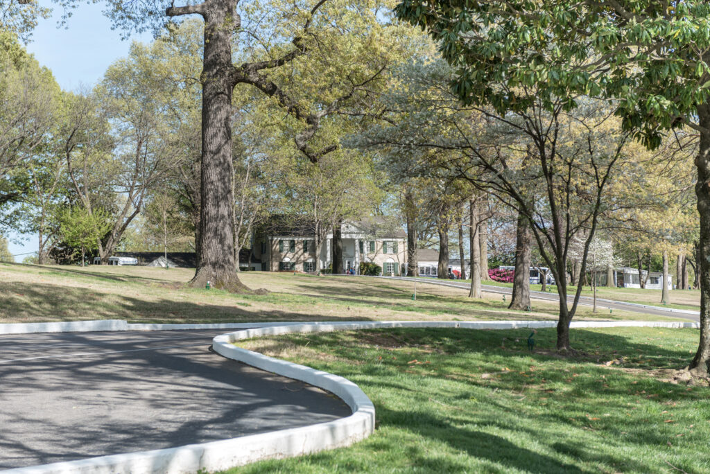 Elvis Presley Mansion and Graceland Backyard in Memphis, Tennessee