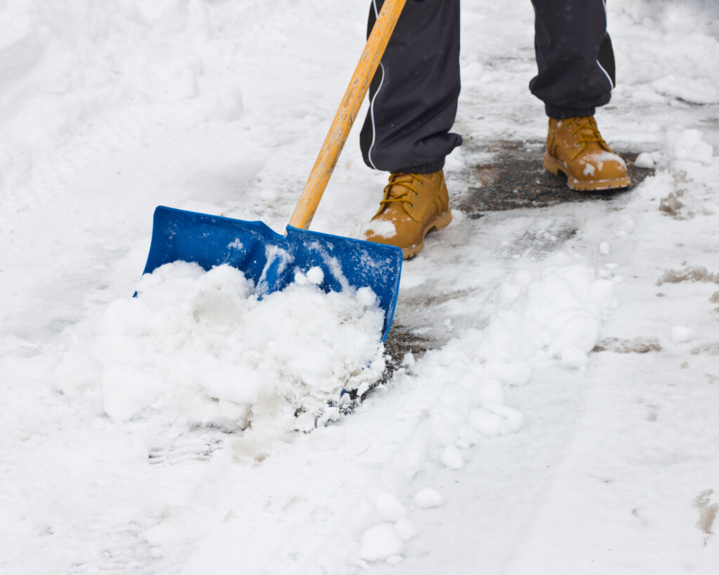 snow sidewalk