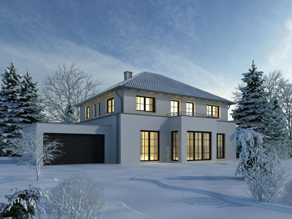 house in winter