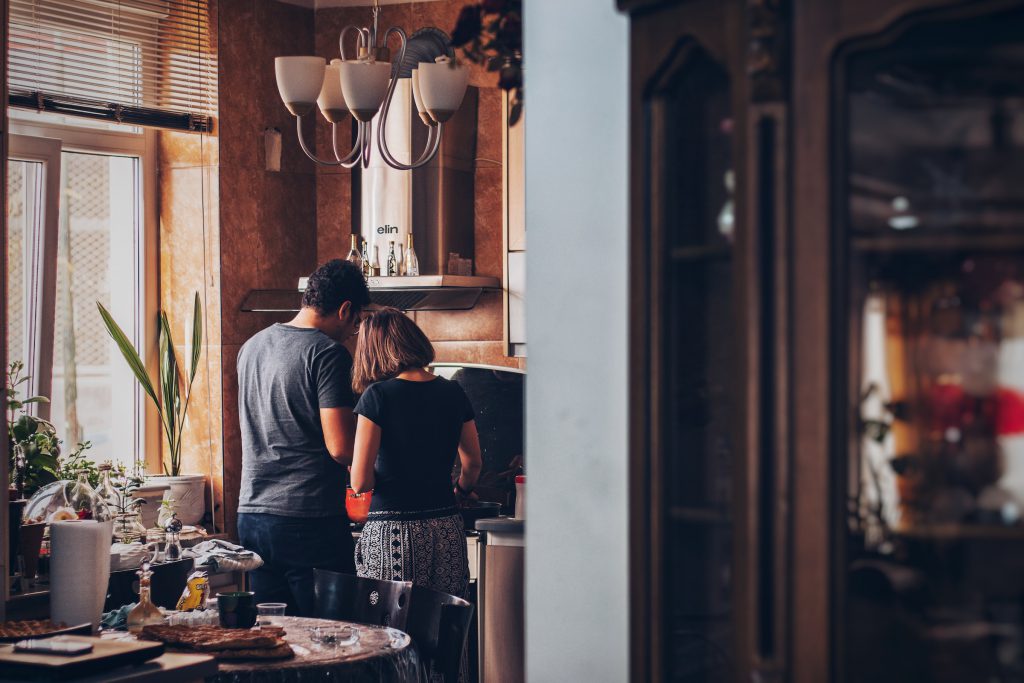 couple in kitchen