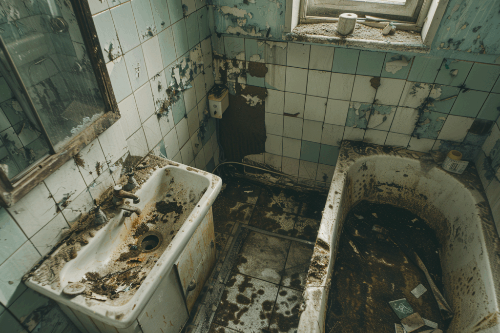 dirty bathroom
